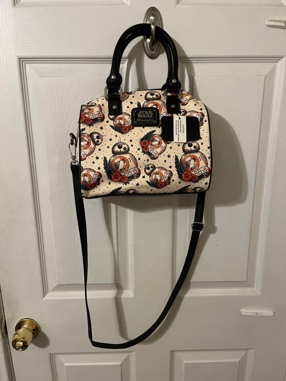 Star Wars Cream BB-8 Satchel with Black Trim and Orange Accents
